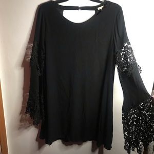 Miami Open Back Boho Black Dress